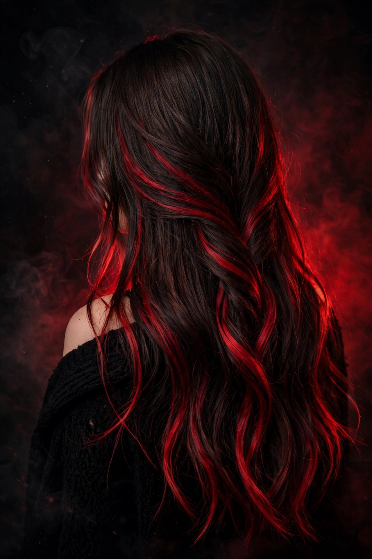 Blood Red Balayage hairstyle