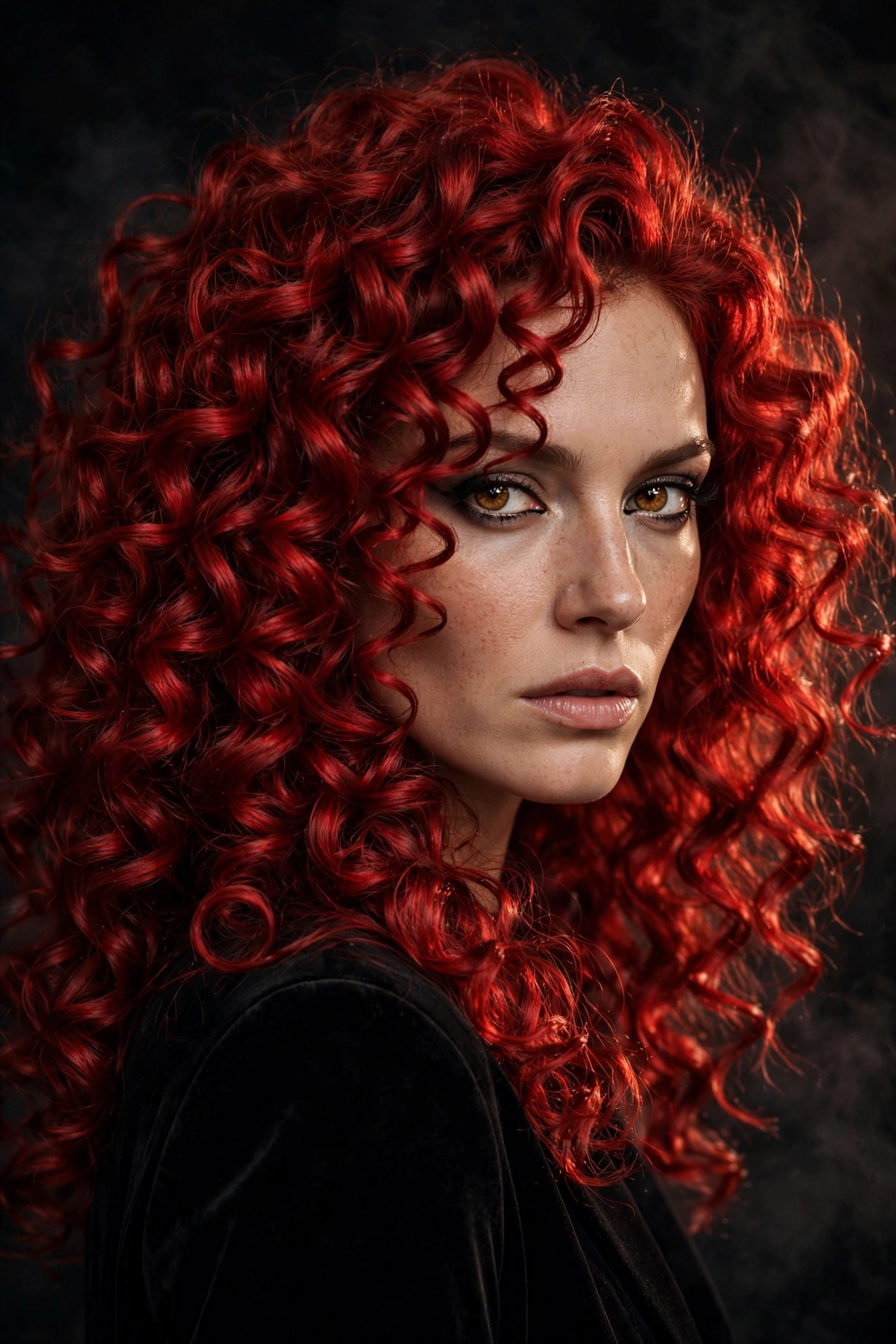 Crimson Curls hairstyle