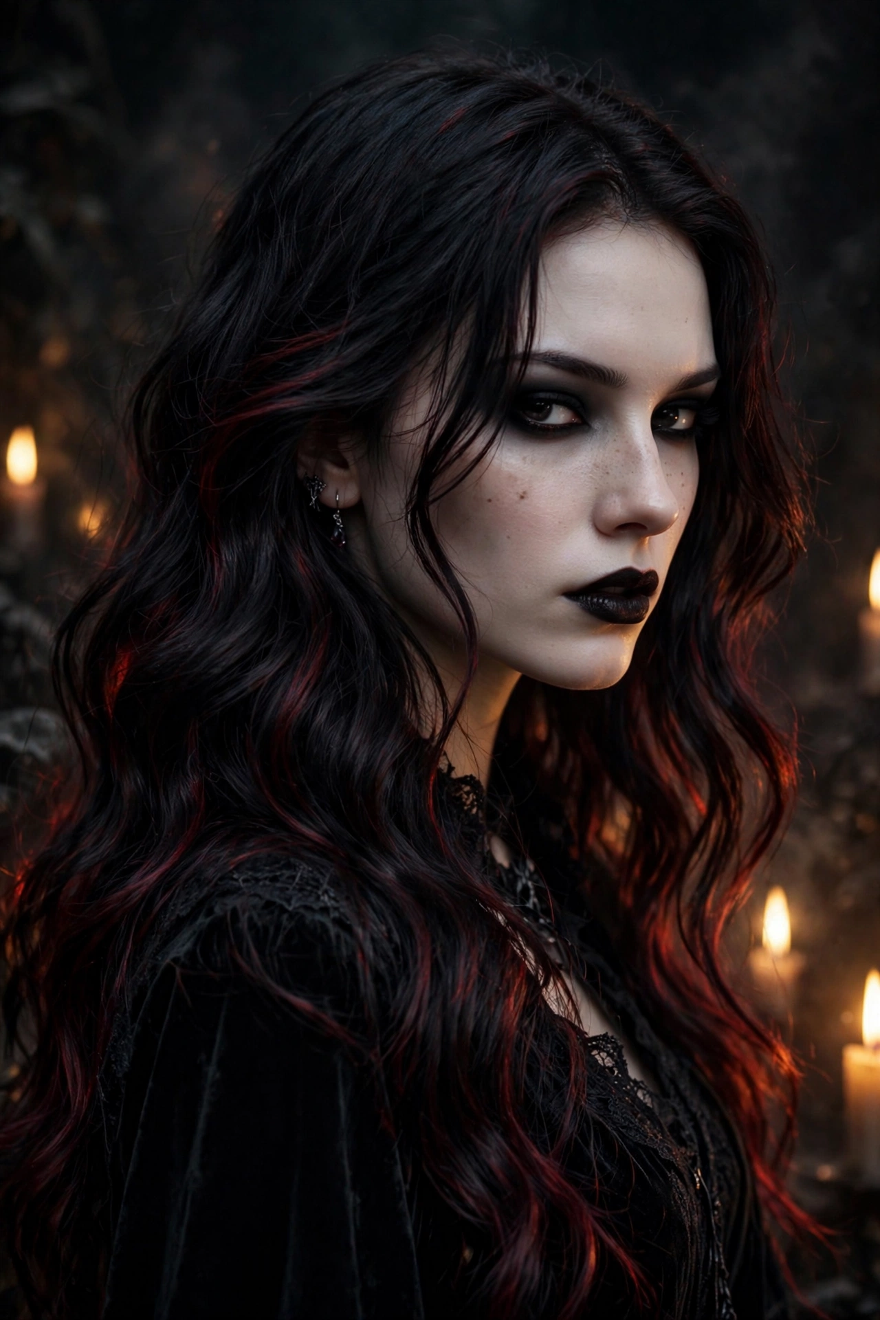 Vampire hairstyles Halloween look