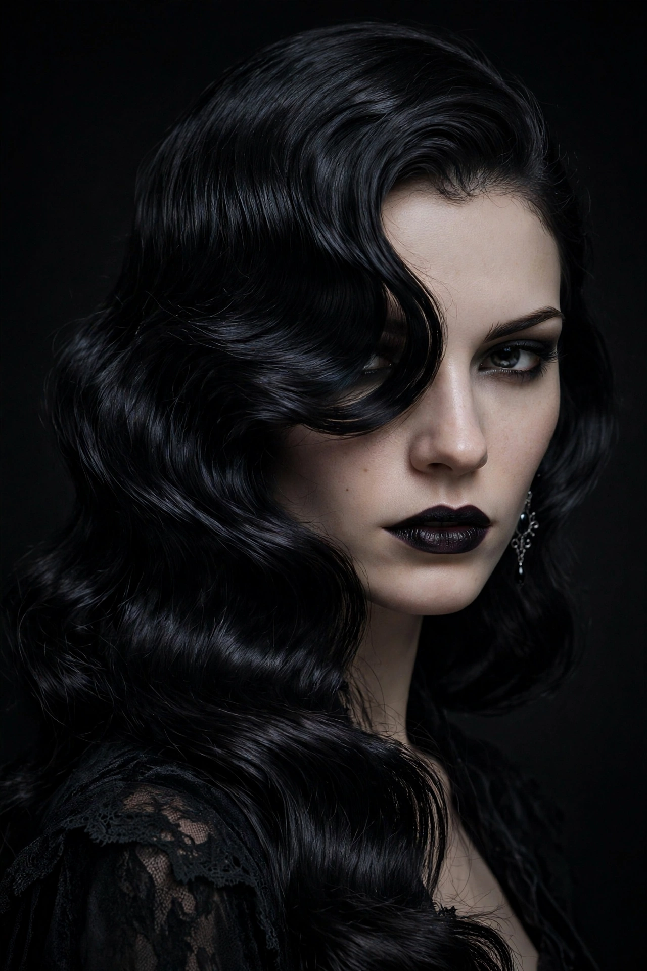 The Midnight Widow hairstyle