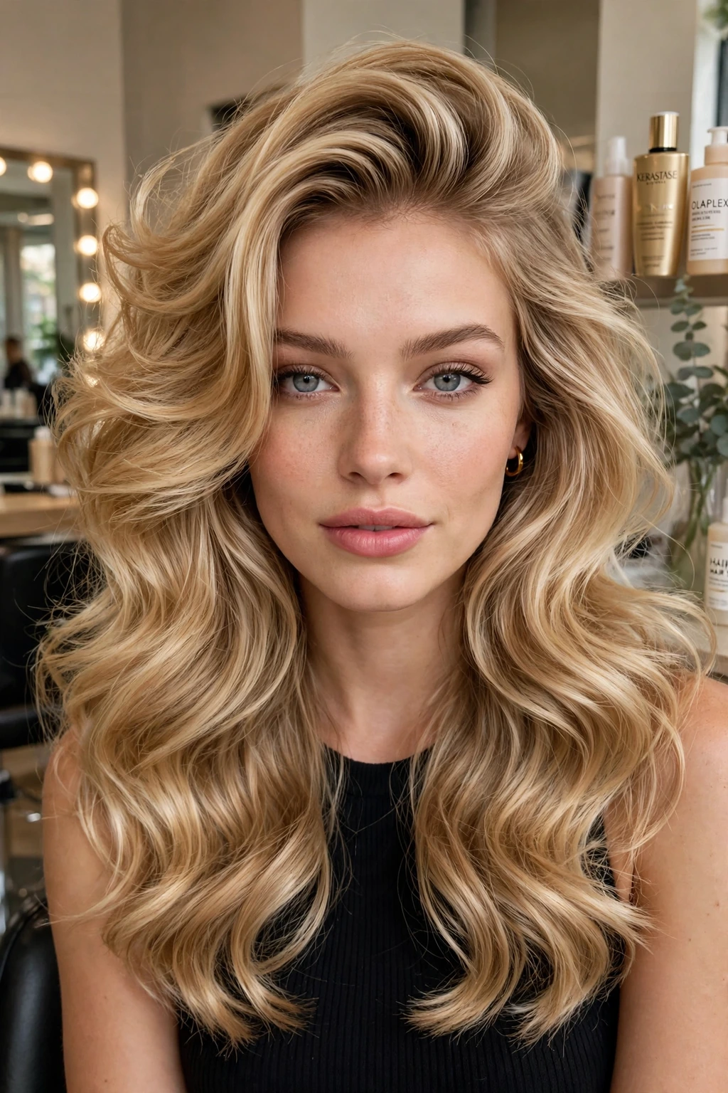 Angel waves volume hairstyle