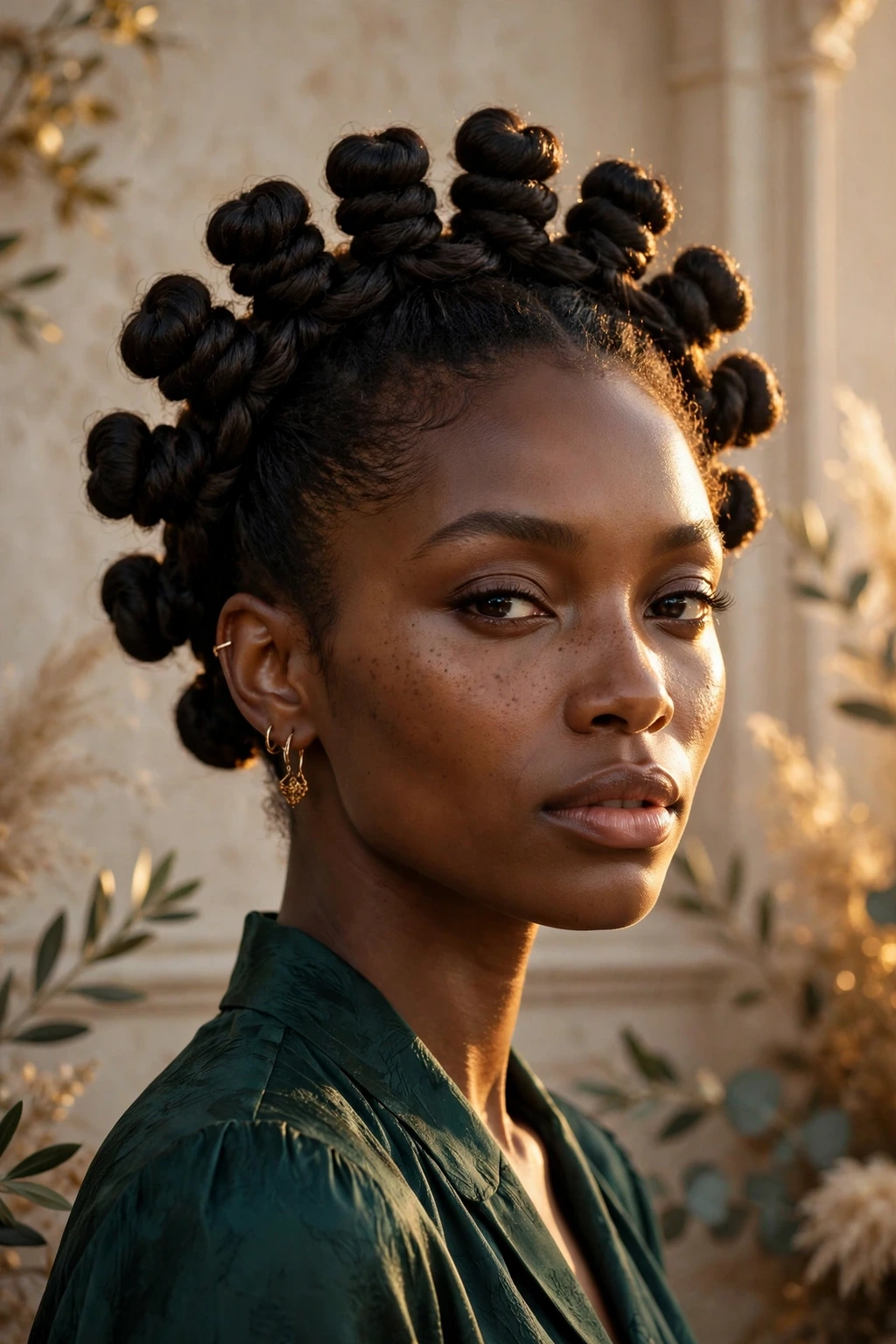 The Bantu Knot Updo hairstyle