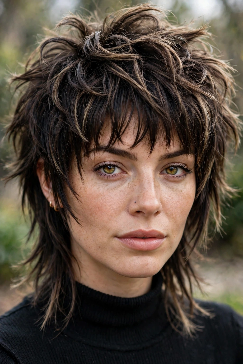 Bold wolf cut hairstyle