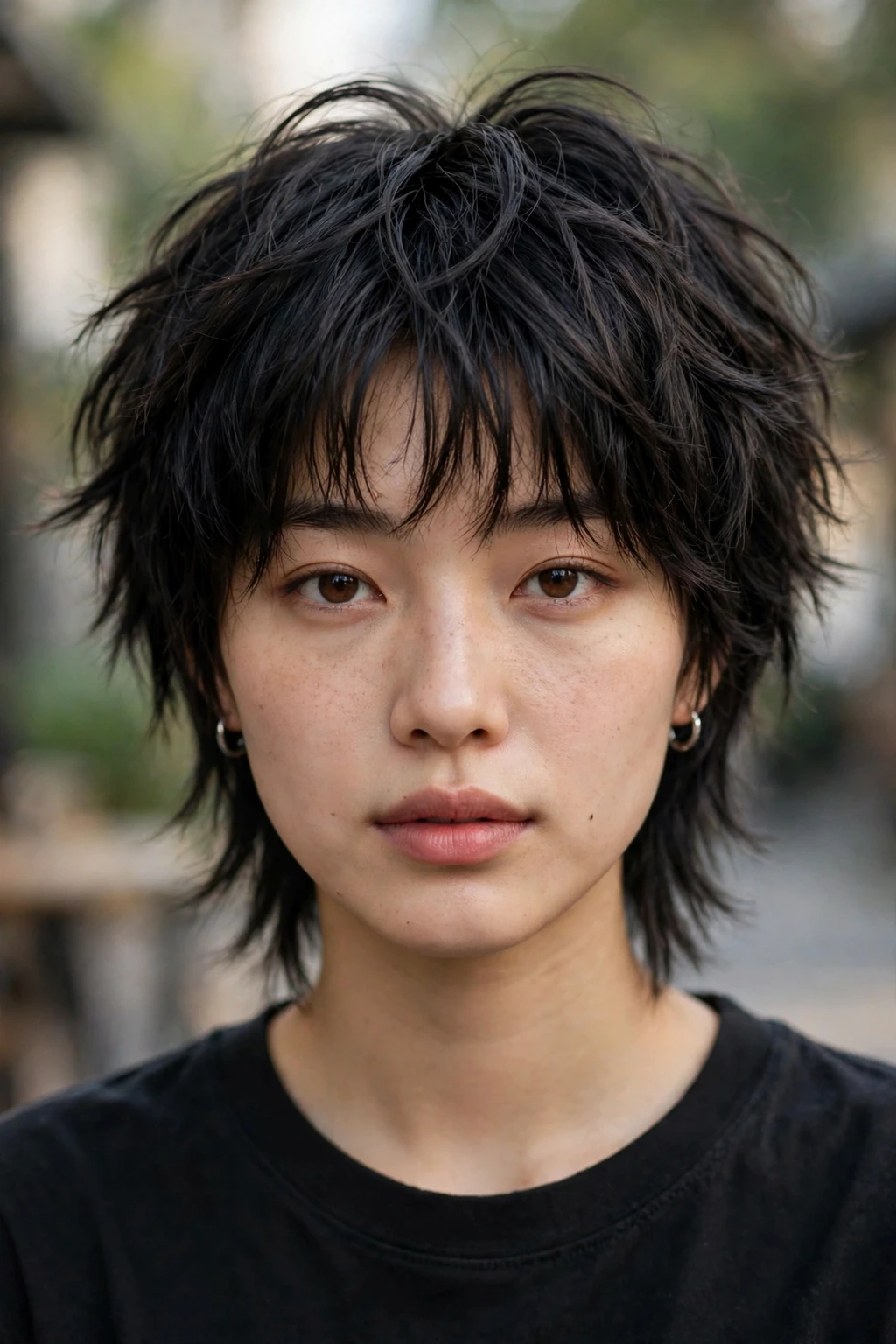 Korean wolf cut hairstyle