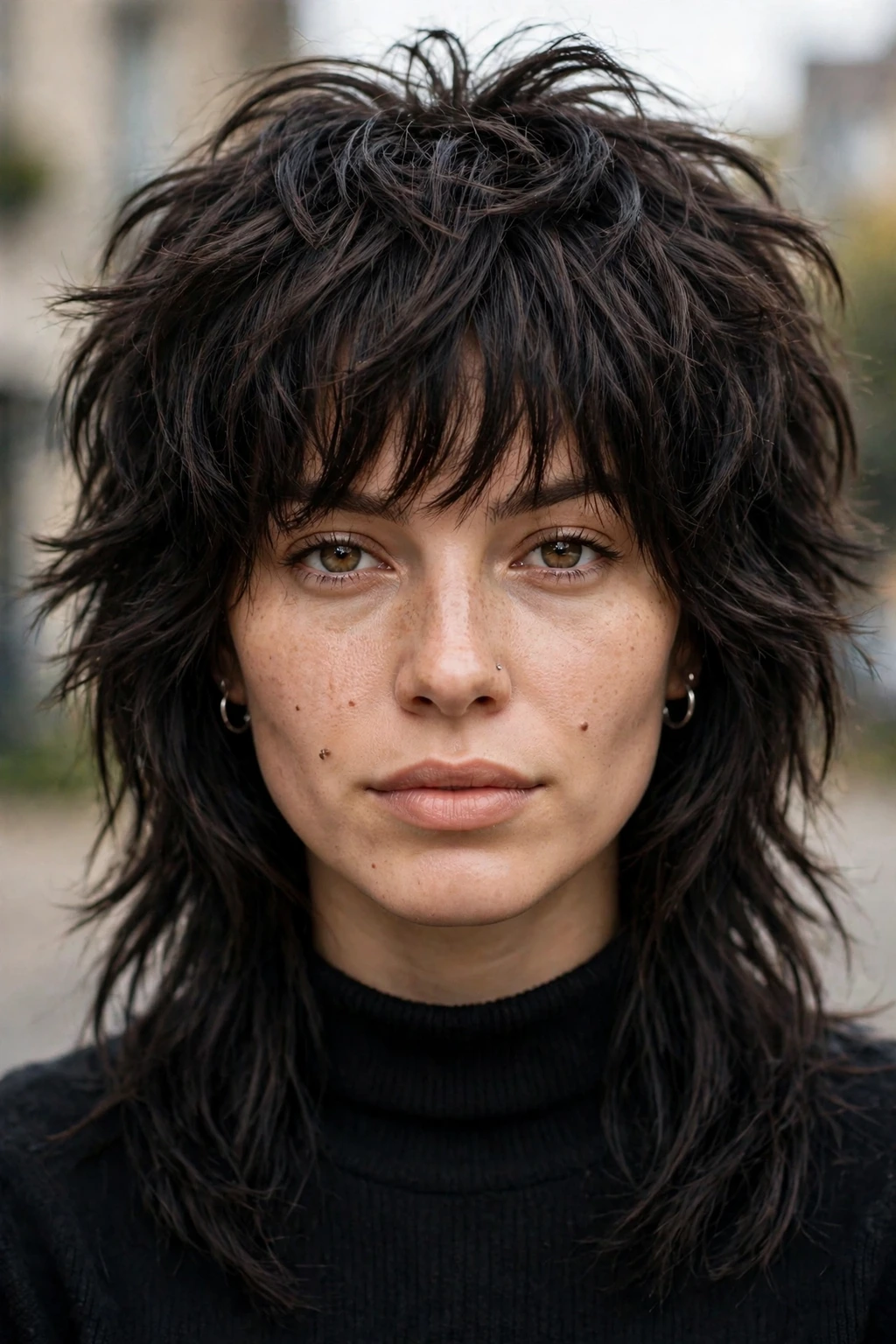 Wolf cut for thick hair hairstyle