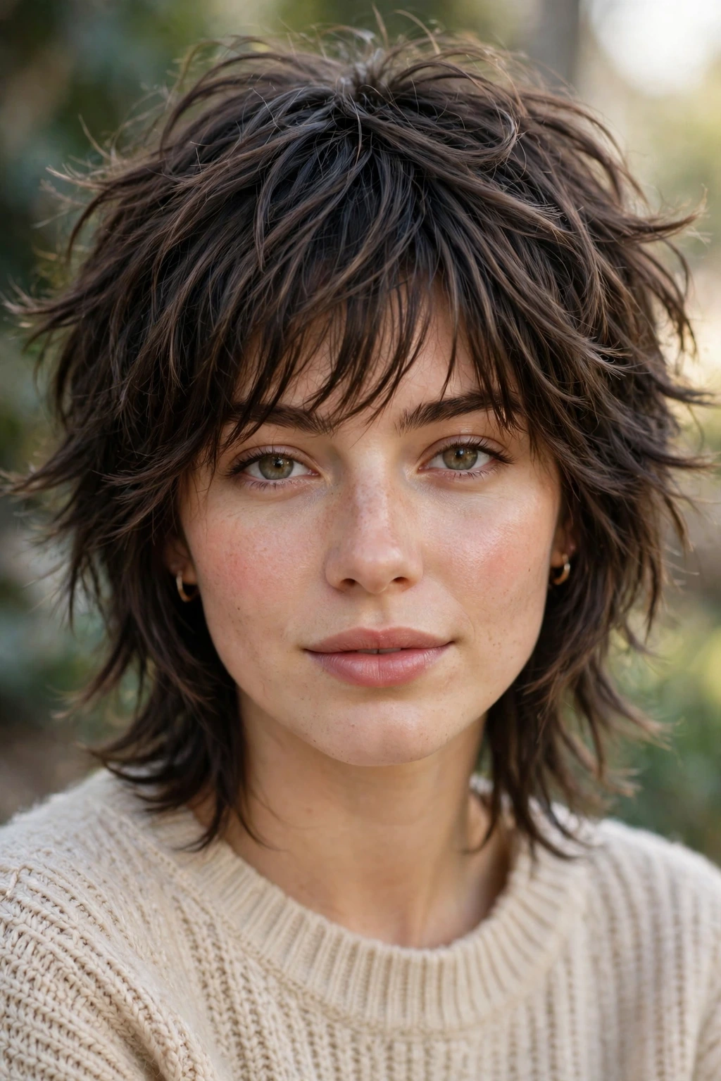 Romantic wolf cut hairstyle