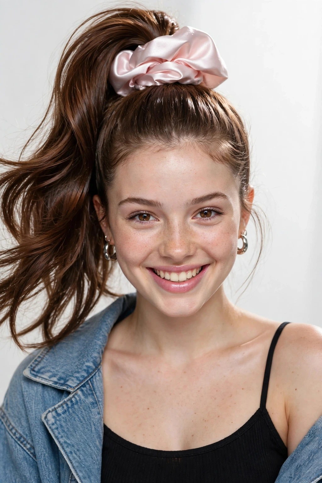 Satin scrunch pony