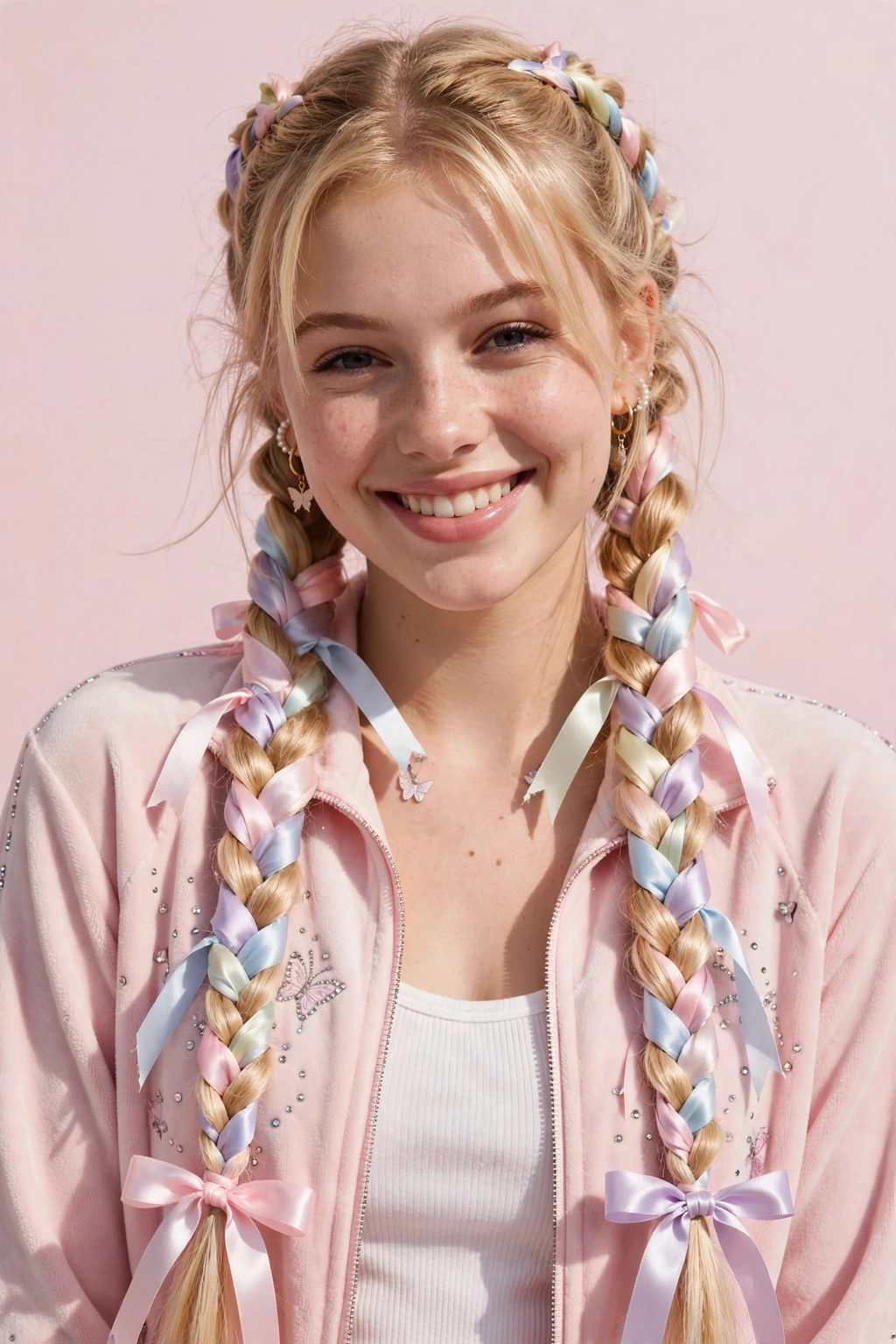 Silk ribbon braids