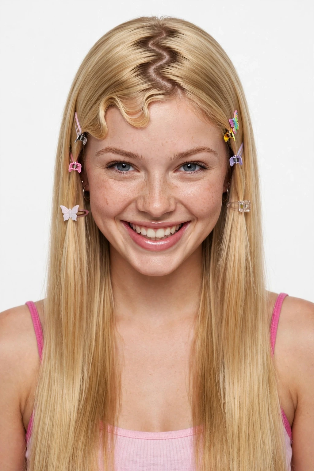 Squiggle part hairstyle